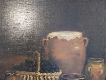 P. WILFF (XXème s.). Nature morte au foie...