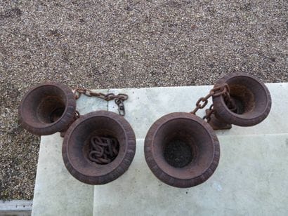 SET OF FOUR Medici vases made of cast iron...