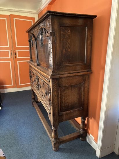 Neo-Renaissance-style sideboard made of natural...
