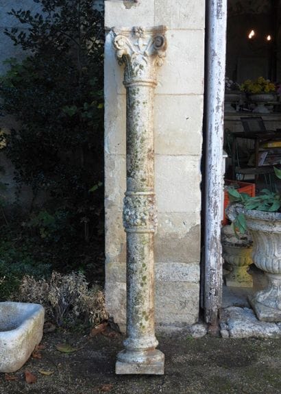 Corinthian column made of reconstituted stone....