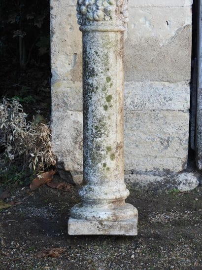 Corinthian column made of reconstituted stone....