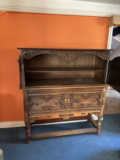 Neo-Renaissance-style sideboard made of natural...