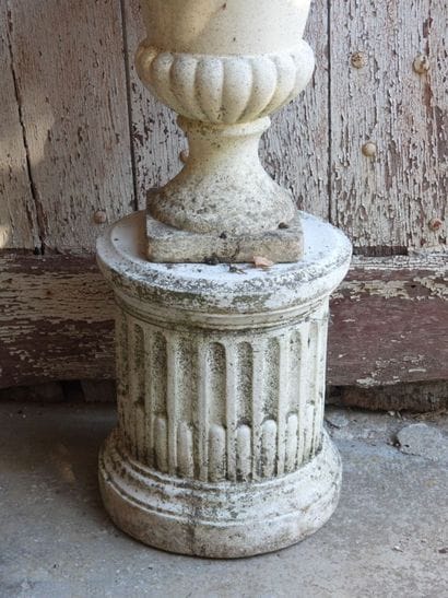 PAIR OF MEDICIS VASES with circular bases....