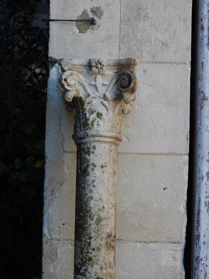 Corinthian column made of reconstituted stone....
