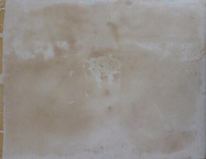 Fillette à la sucette. Huile sur papier....