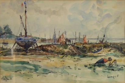 Robert Ph. LAVOINE (1916-1994): Honfleur....