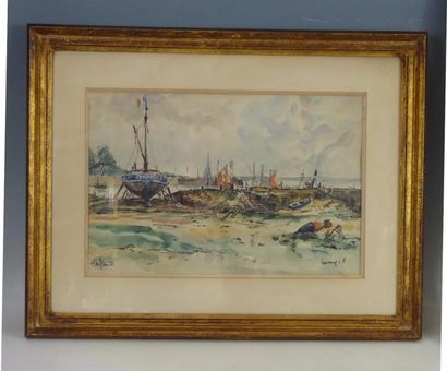 Robert Ph. LAVOINE (1916-1994): Honfleur....