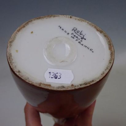ROBJ – PARIS : Flacon à liqueur, porcelaine...