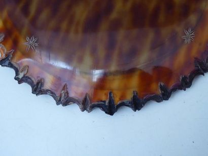 MIROIR SORCIERE en matière plastique saumon...