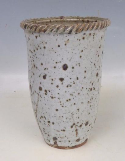 Jean LERAT (1913-1992): Vase en grés gris...
