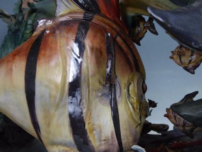 CAPODIMONTE : Important groupe en porcelaine...