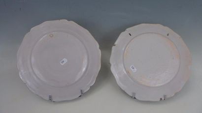 Léon BRARD (1830-1902) : Deux assiettes en...