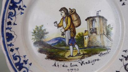 Léon BRARD (1830-1902) : Deux assiettes en...