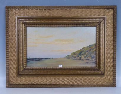 Georges HUET (1860-1935): Côte prés de Trouville...