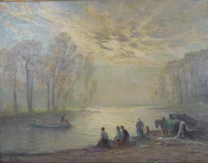 Henri Louis FOREAU (1866-1938) : Le ramassage...