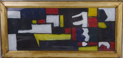Composition abstraite. Rouge jaune bleu vert...