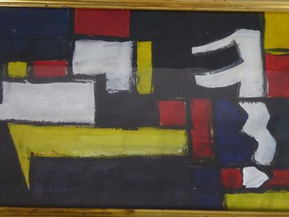 Composition abstraite. Rouge jaune bleu vert...