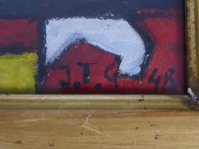 Composition abstraite. Rouge jaune bleu vert...
