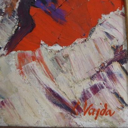 Livia VAJDA (1929-2011) : le bal. Huile sur...