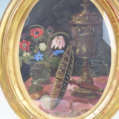 Ecole FLAMANDE XVII-XVIIIème siècle : Nature...