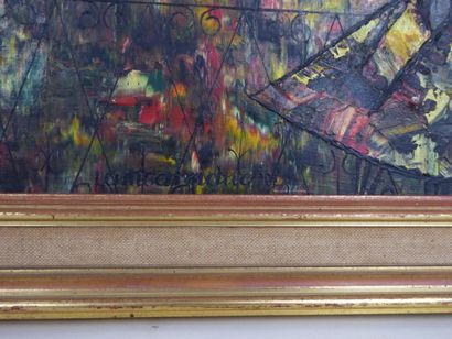 Henri LAMBERT-NAUDIN (XX): Cote d'Azur. Huile...