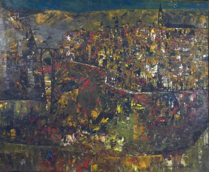 Henri LAMBERT-NAUDIN (XX): Tolède. Huile...