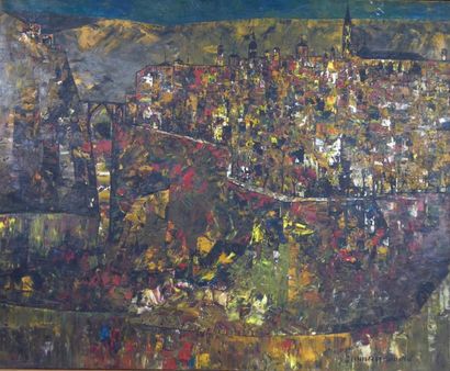 Henri LAMBERT-NAUDIN (XX): Tolède. Huile...