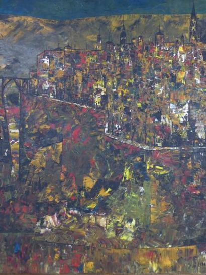 Henri LAMBERT-NAUDIN (XX): Tolède. Huile...