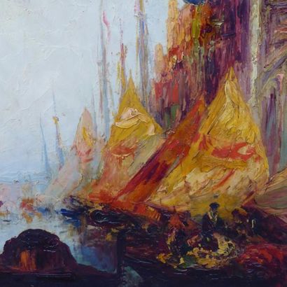 Italo GIORDANI (1882-1956) : Jour de fête...