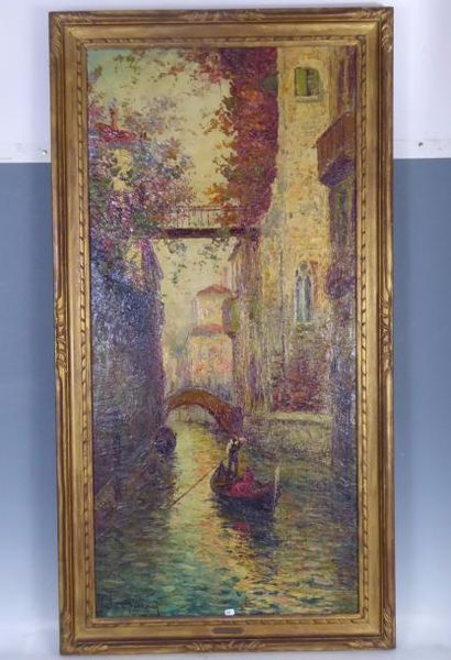 Italo GIORDANI (1882-1956) : Canal Abrizzi...