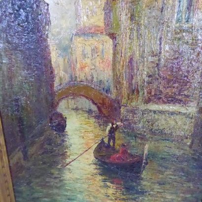 Italo GIORDANI (1882-1956) : Canal Abrizzi...