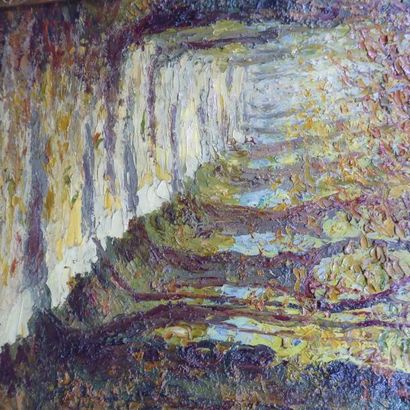 Italo GIORDANI (1882-1956) : Allée d'arbres....