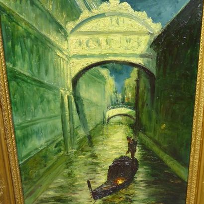 Italo GIORDANI (1882-1956) : Le pont des...