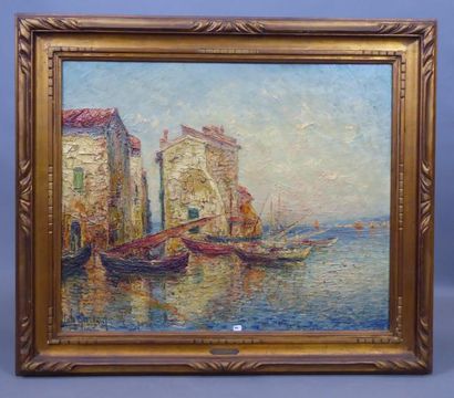 Italo GIORDANI (1882-1956) : Bateau dans...