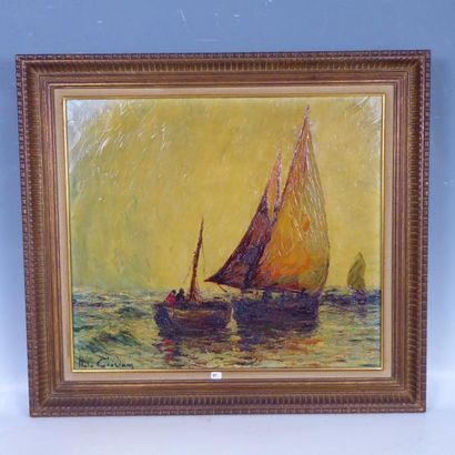 Italo GIORDANI (1882-1956) : Voiliers en...