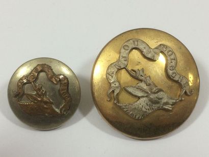 Oo. Paire de boutons. Anjou Sologne. H. d’Andigné....