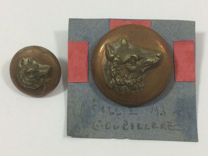 Oo. Paire de boutons. Rallye Goupillière....