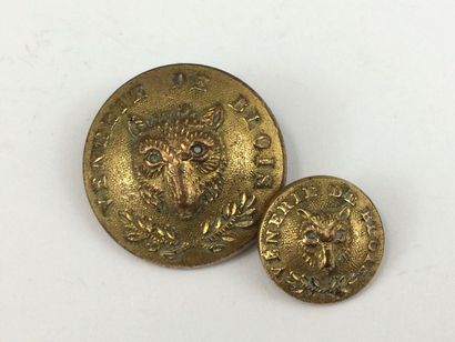 Oo. Paire de boutons. « Venerie de Blois »....