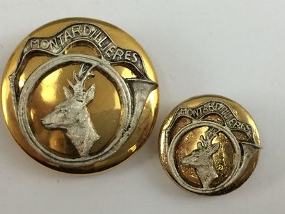Oo. Paire de boutons. Rallye Montardillières....