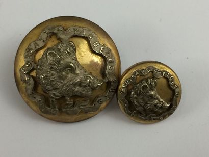 Oo. Paire de boutons. Puisaye Pique de près....