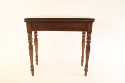 Table à jeux en console d'époque Louis-Philippe,...