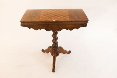 Table à jeux en console d'époque Louis-Philippe,...