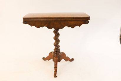 Table à jeux en console d'époque Louis-Philippe,...