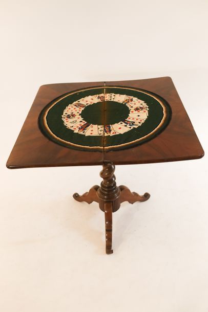 Table à jeux en console d'époque Louis-Philippe,...
