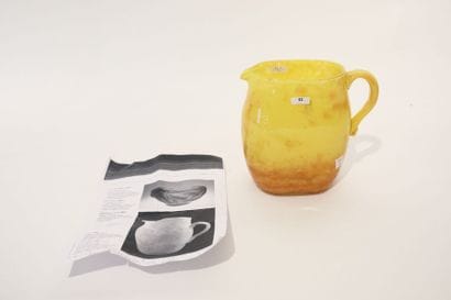 DAUM - Nancy
Pichet oblong, début XXe, verre...
