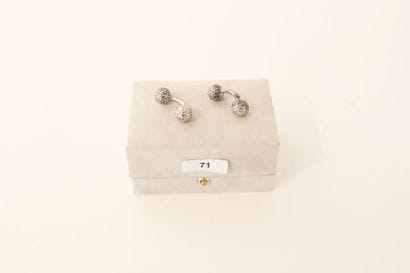 HERMÈS - Paris
Paire de boutons de manchette...