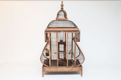 Grande cage à oiseaux en bois et métal, h....