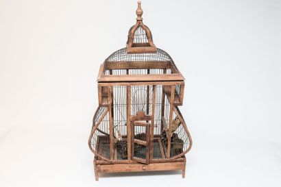 Grande cage à oiseaux en bois et métal, h....