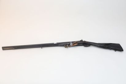 Fusil de chasse à percussion et double canon...