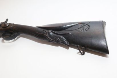 Fusil de chasse à percussion et double canon...